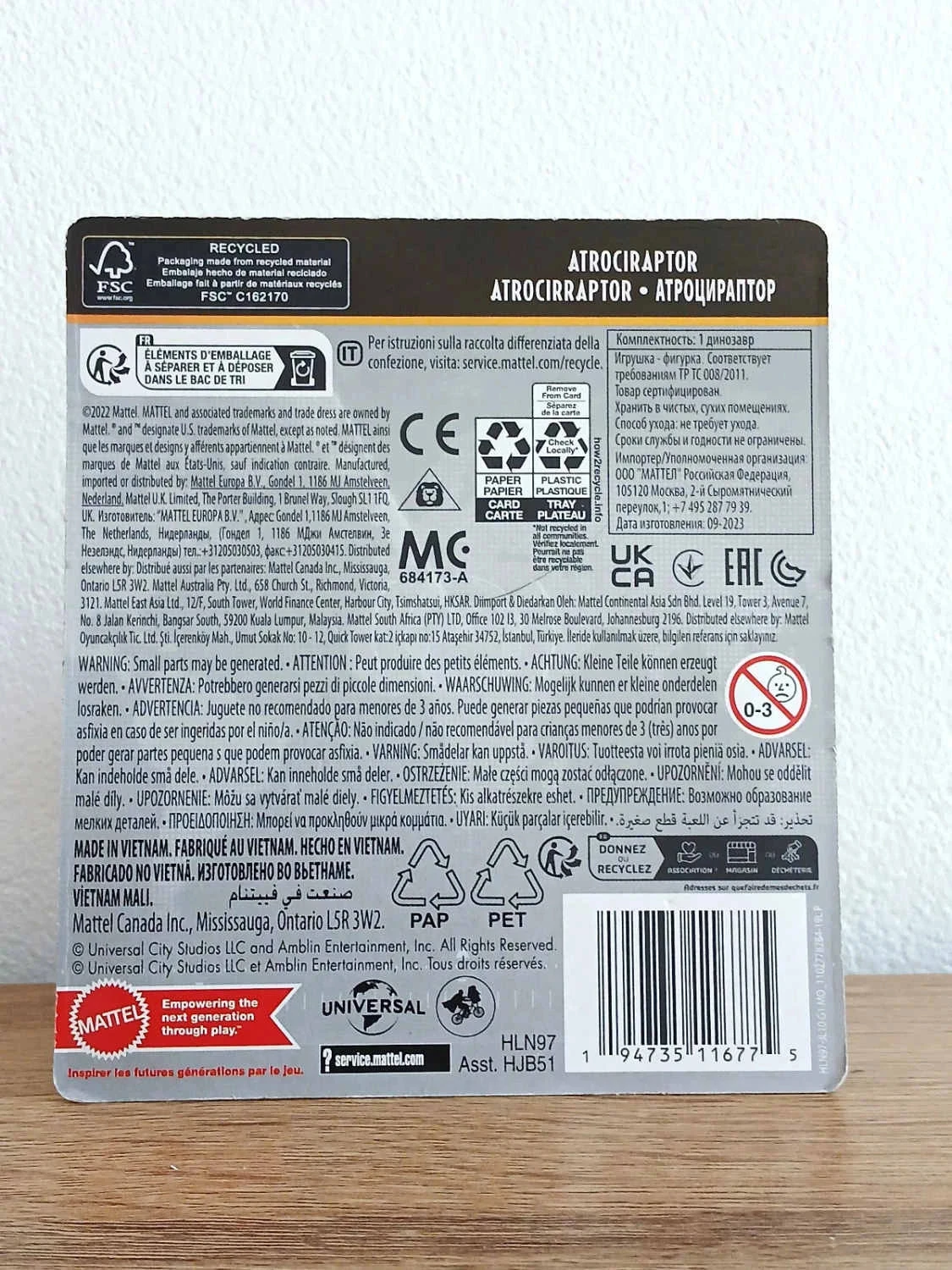 Figura Mattel Jurrasic World Wild Pop Ups Uncaged Arociraptor – photo 2